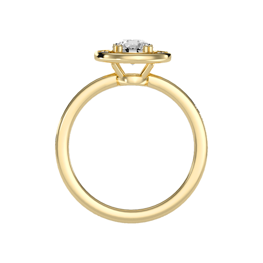 Bout Classic Halo Diamond Engagement Ring In 925 Sterling Silver - Two