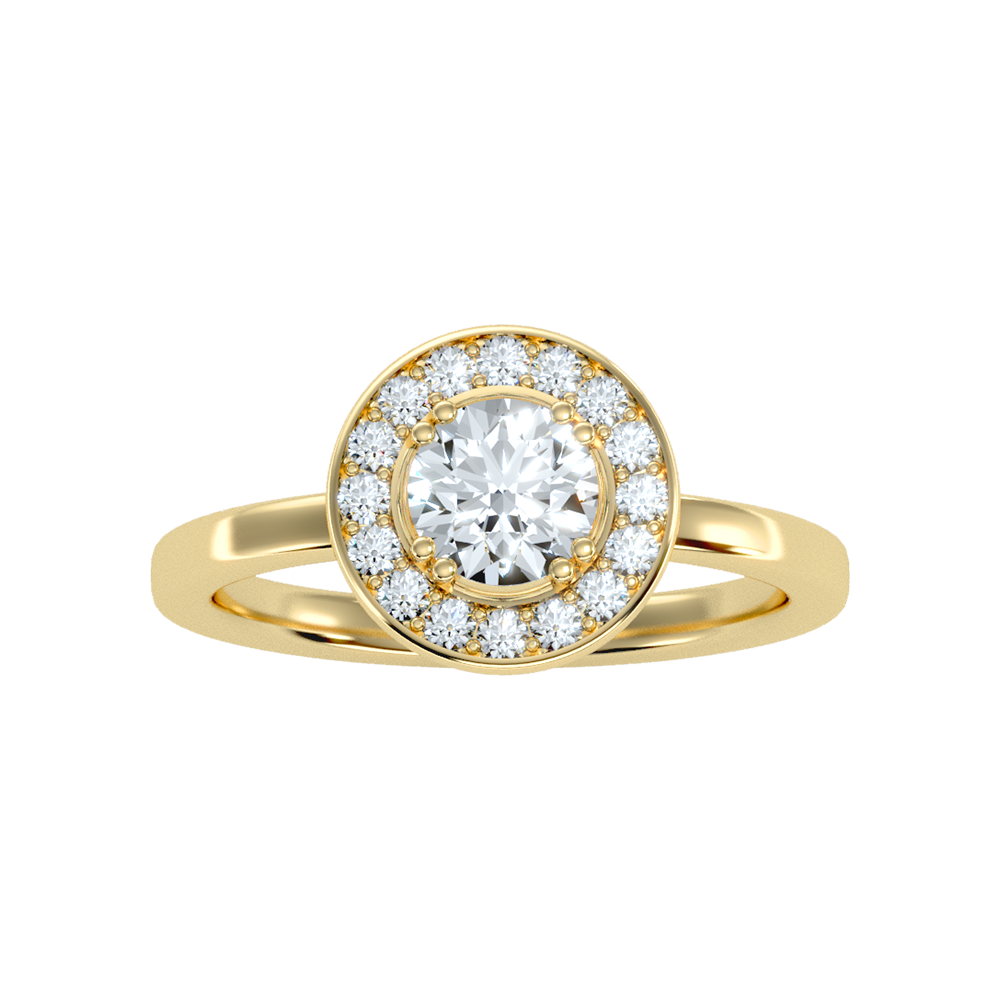 Bout Classic Halo Diamond Engagement Ring - Three