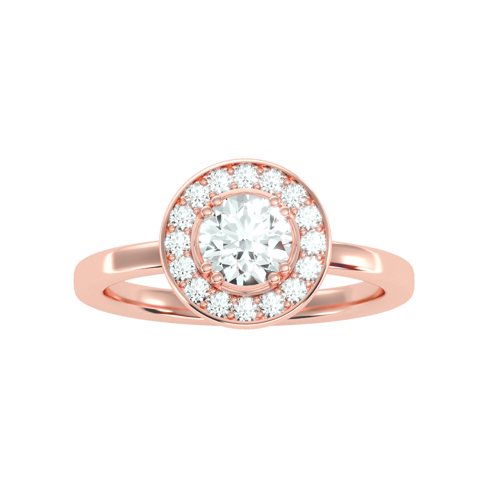 Bout Classic Halo Diamond Engagement Ring - Five