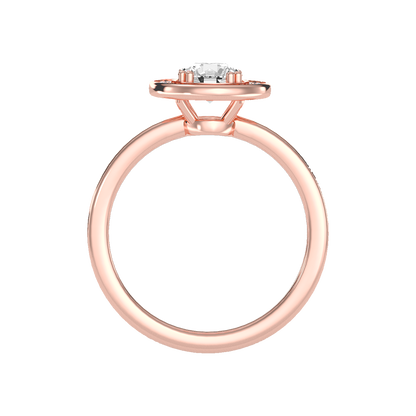 Bout Classic Halo Diamond Engagement Ring In 925 Sterling Silver - Six