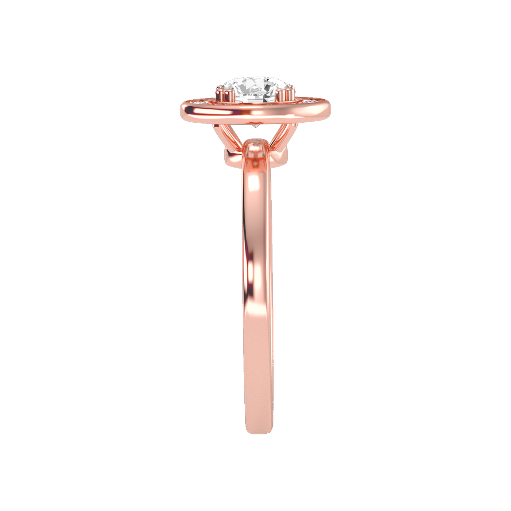 Bout Classic Halo Diamond Engagement Ring In 925 Sterling Silver - Eight