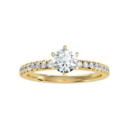 Breathtaking Solitaire Ring In 925 Sterling Silver - Ten