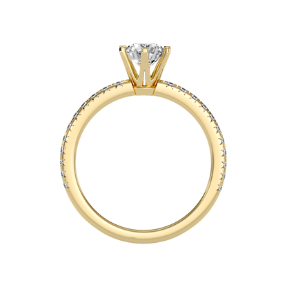 Breathtaking Solitaire Ring In 925 Sterling Silver - Twelve