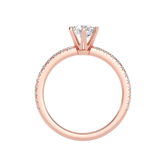 Breathtaking Solitaire Ring In 925 Sterling Silver - Two
