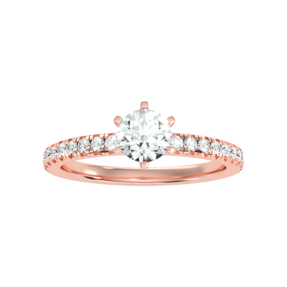 Breathtaking Solitaire Ring In 925 Sterling Silver - Three