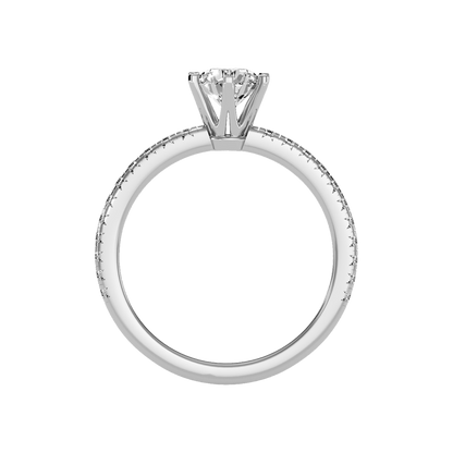 Breathtaking Solitaire Ring In 925 Sterling Silver - Eight