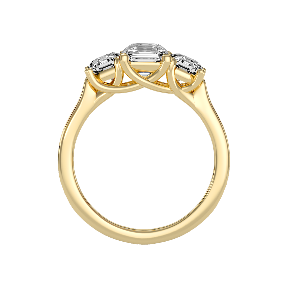 Bright Tri Stone Ring In 925 Sterling Silver - Twelve