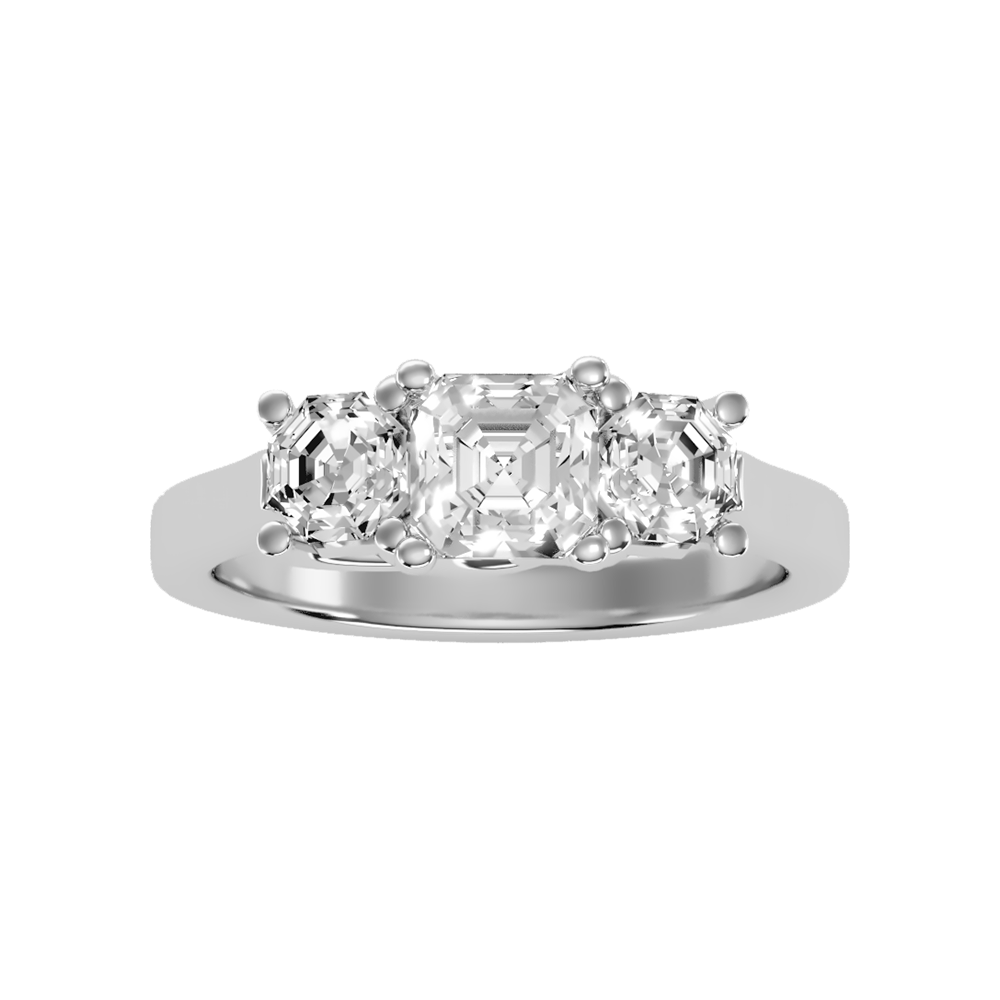 Bright Tri Stone Ring - Six
