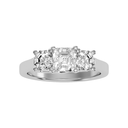 Bright Tri Stone Ring - Six