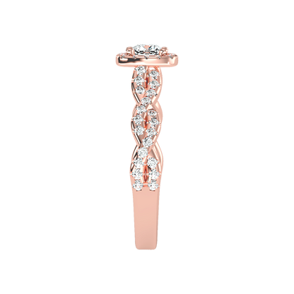 Brilliance Halo Solitaire Ring - Nine