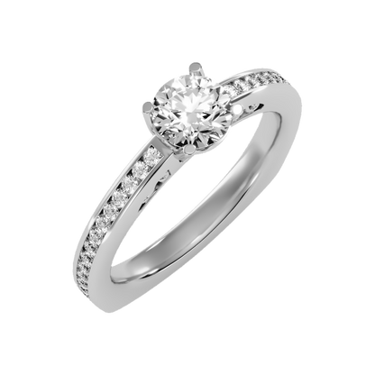 Brilliant Solitaire Ring In 925 Sterling Silver - One