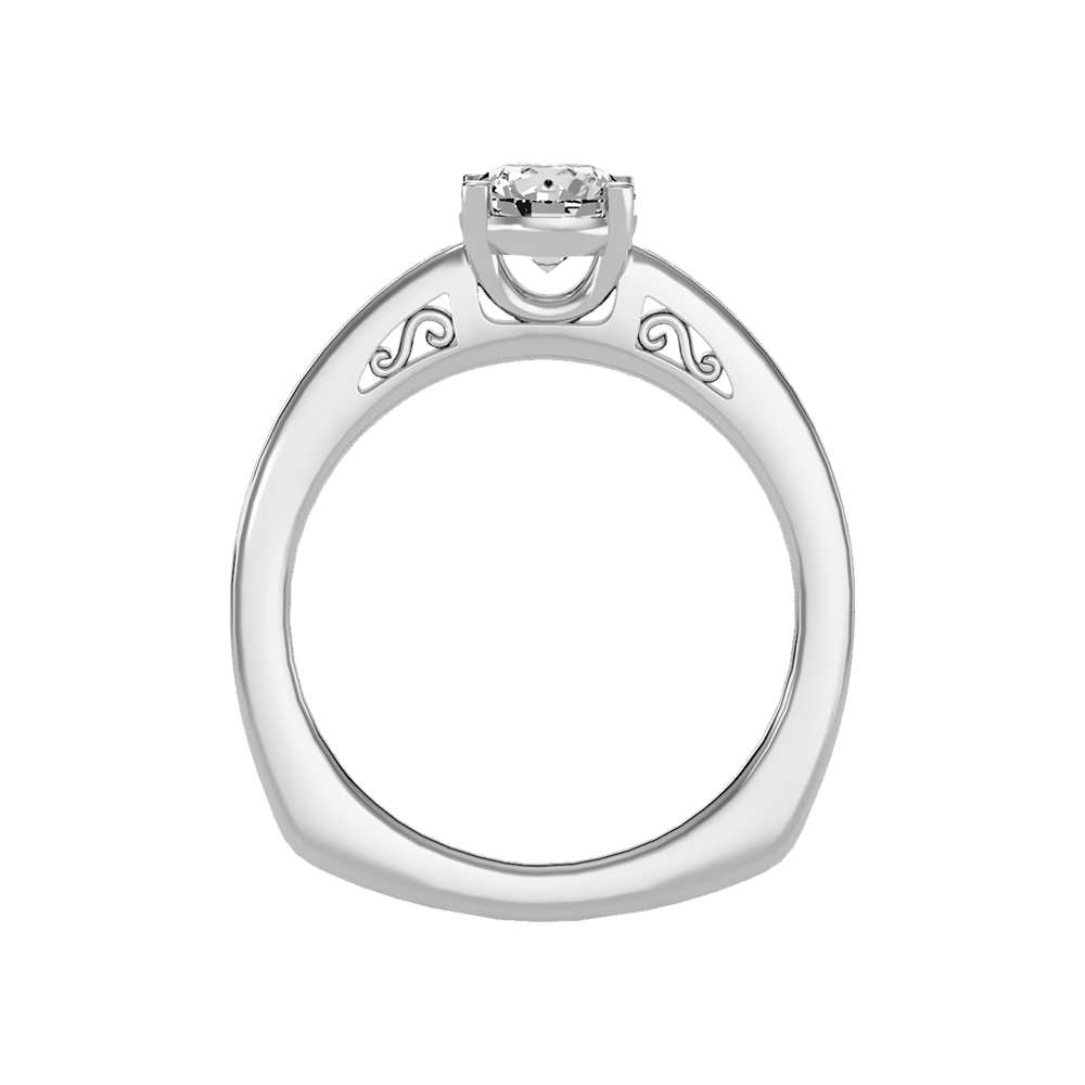 Brilliant Solitaire Ring In 925 Sterling Silver - Two