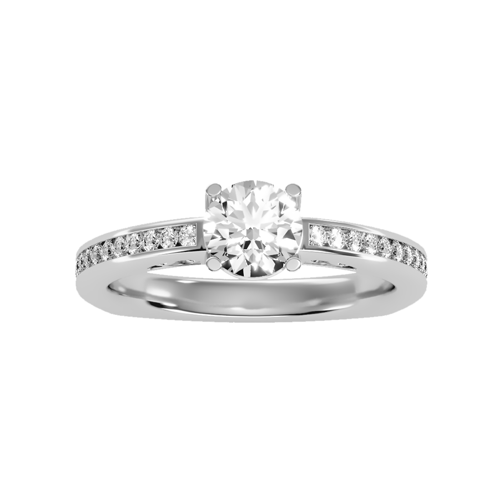 Brilliant Solitaire Ring In 925 Sterling Silver - Three