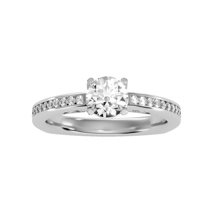 Brilliant Solitaire Ring In 925 Sterling Silver - Three
