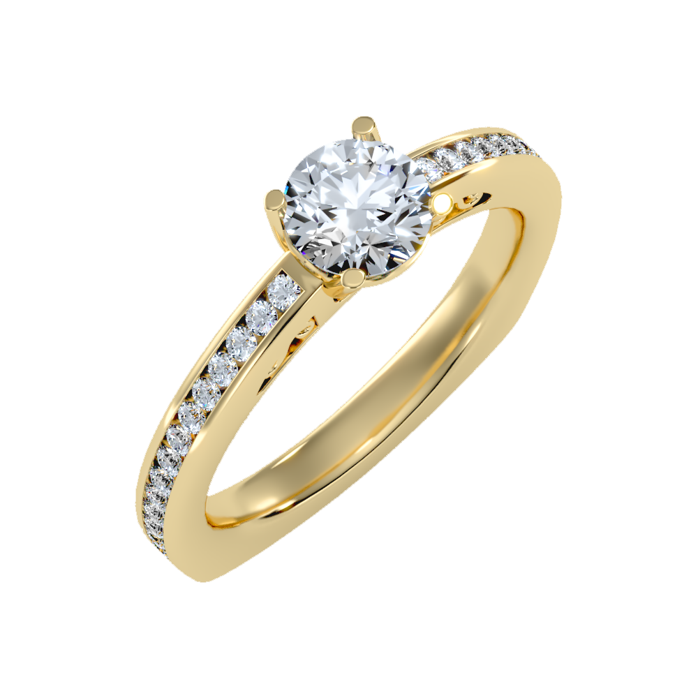 Brilliant Solitaire Ring In 925 Sterling Silver - Nine