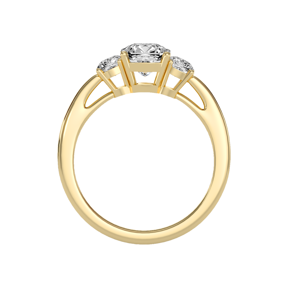 Brilliant Tri Stone Ring - Twelve