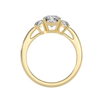Brilliant Tri Stone Ring - Twelve