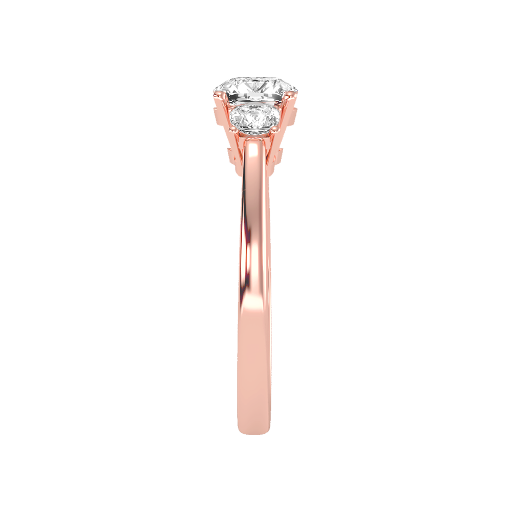 Brilliant Tri Stone Ring - Three