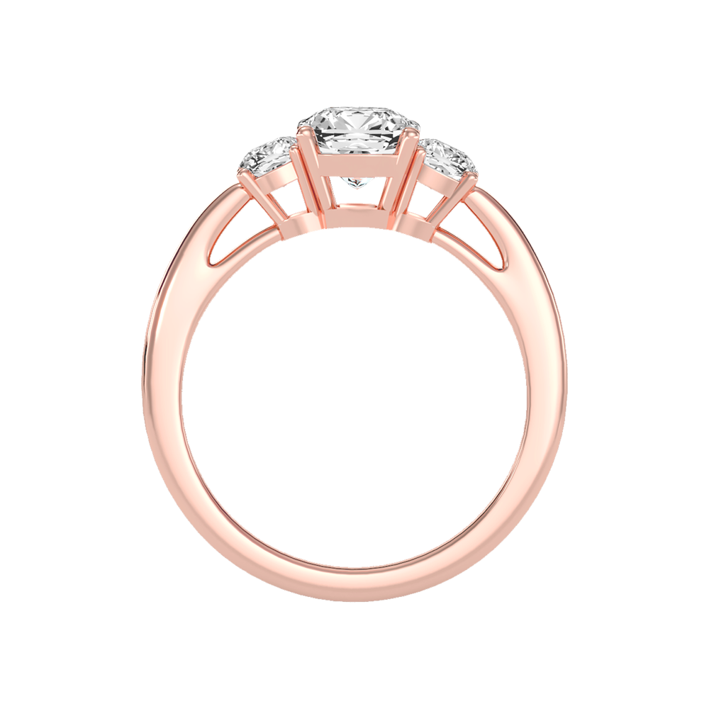Brilliant Tri Stone Ring - Four