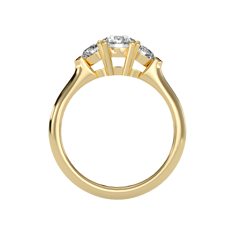 Brillient Tri Stone Ring - Twelve