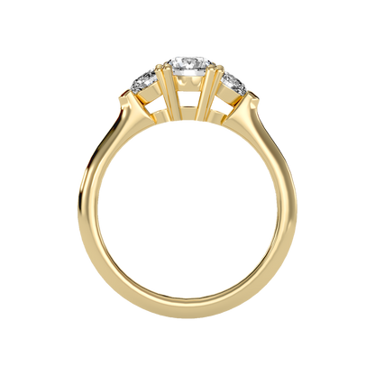 Brillient Tri Stone Ring - Twelve