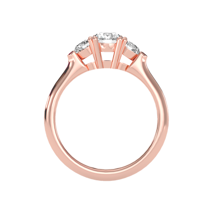 Brillient Tri Stone Ring - Four