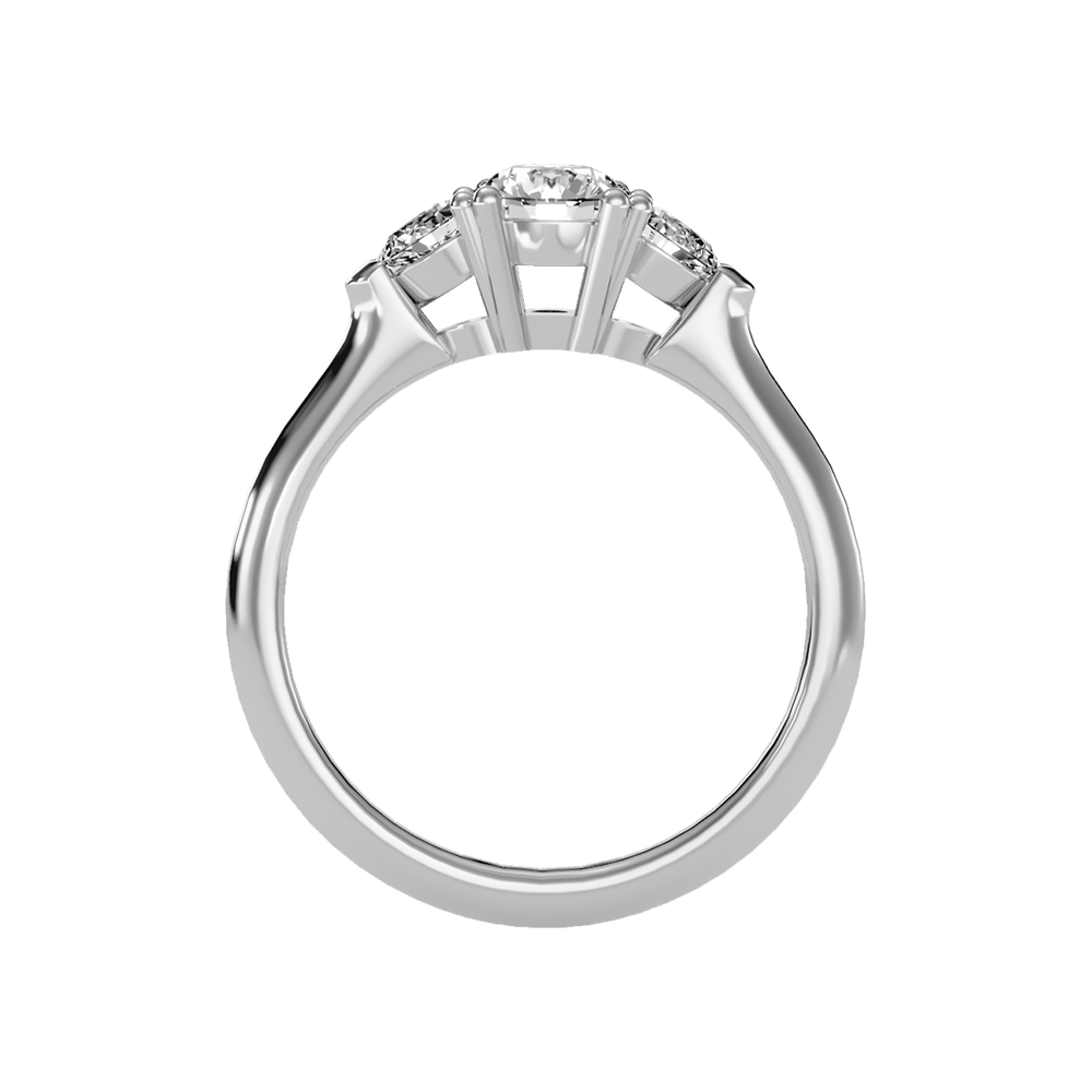 Brillient Tri Stone Ring - Eight