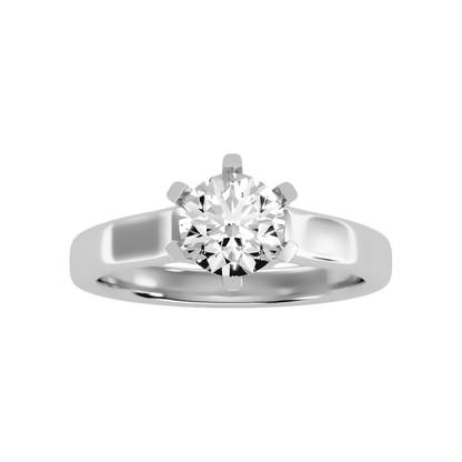 Brume Classic Solitaire Ring In 925 Sterling Silver - Three