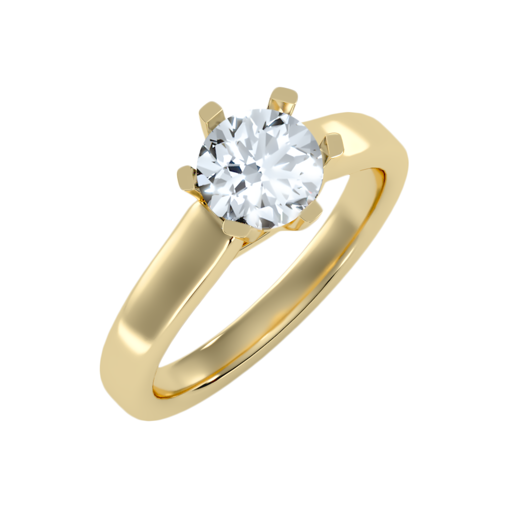 Brume Classic Solitaire Ring In 925 Sterling Silver - Nine
