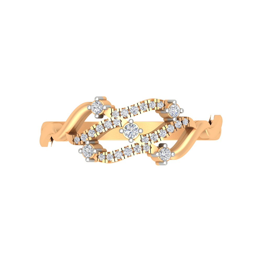 Bubble Diamond Band In 925 Sterling Silver - Eleven