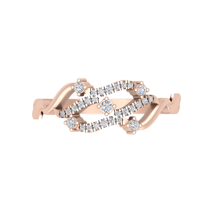 Bubble Diamond Band In 925 Sterling Silver - Three