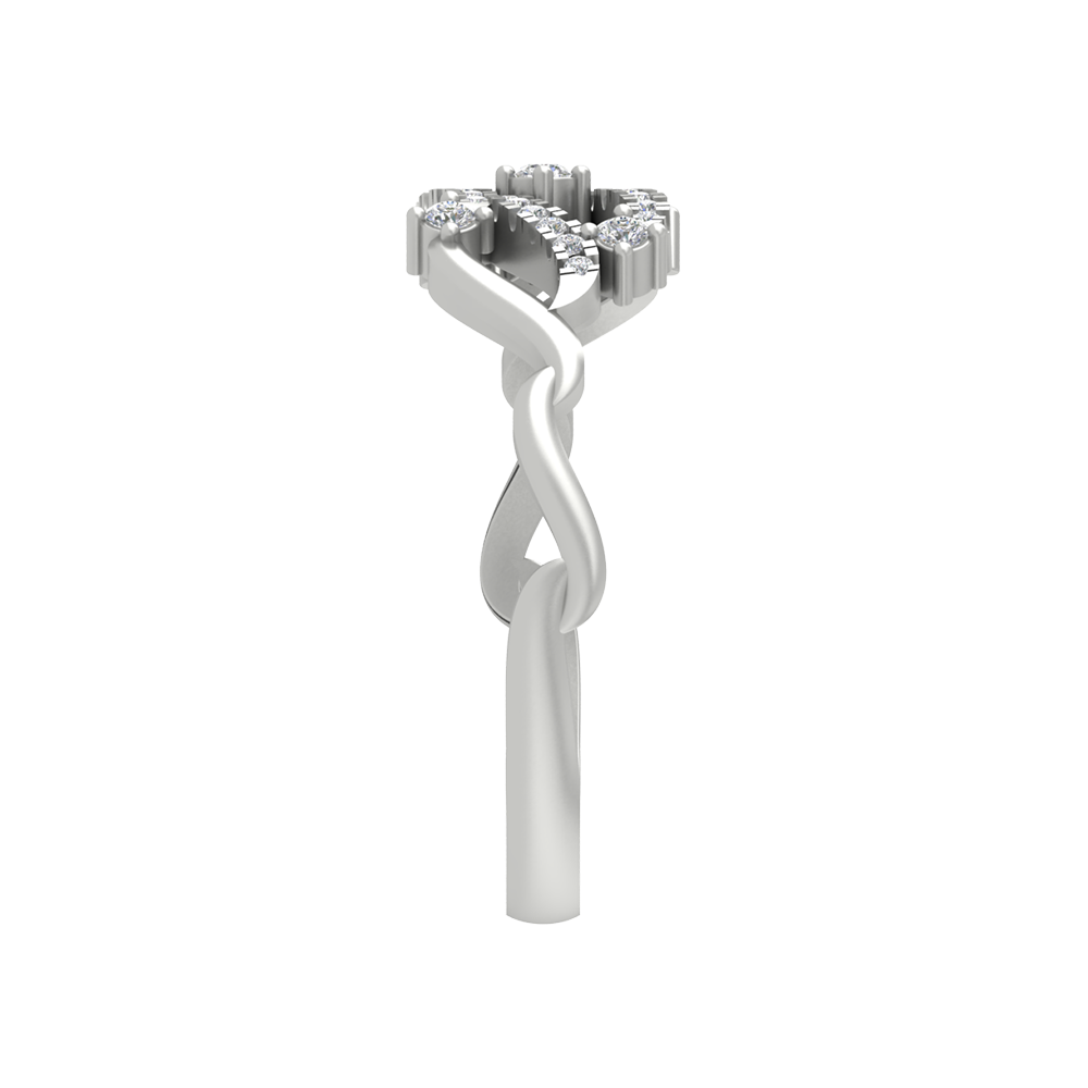 Bubble Diamond Band In 925 Sterling Silver - Eight