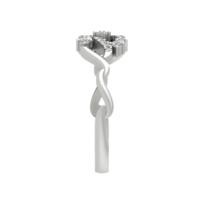 Bubble Diamond Band In 925 Sterling Silver - Eight