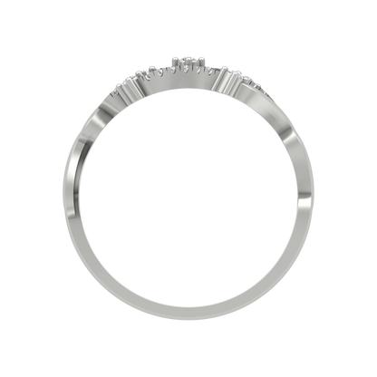 Bubble Diamond Band In 925 Sterling Silver - Nine