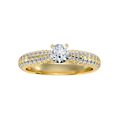 Bueno Solitaire Ring In 925 Sterling Silver - Ten
