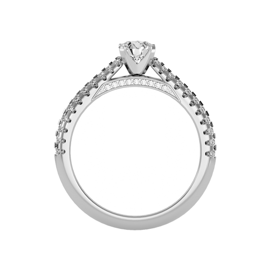 Bueno Solitaire Ring In 925 Sterling Silver - Two