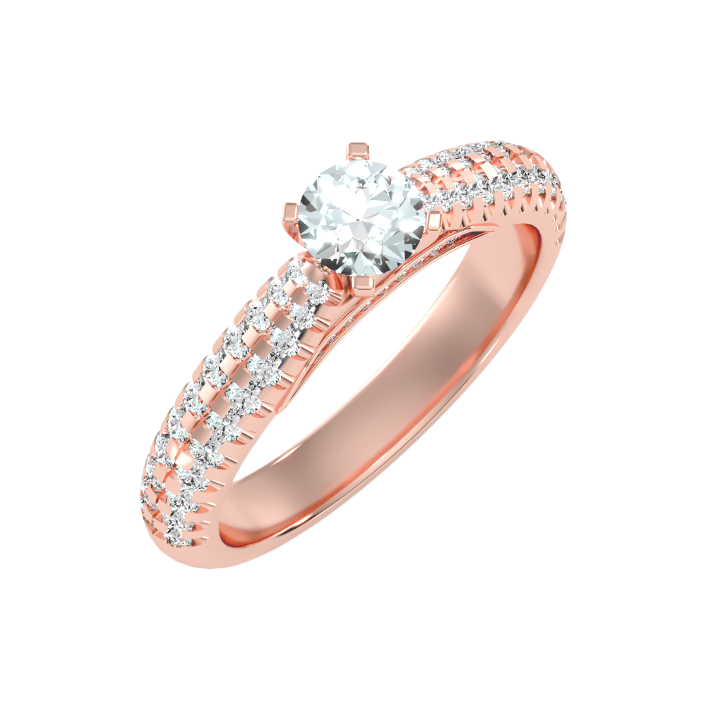Bueno Solitaire Ring In 925 Sterling Silver - Five