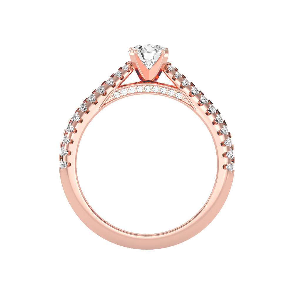 Bueno Solitaire Ring In 925 Sterling Silver - Six