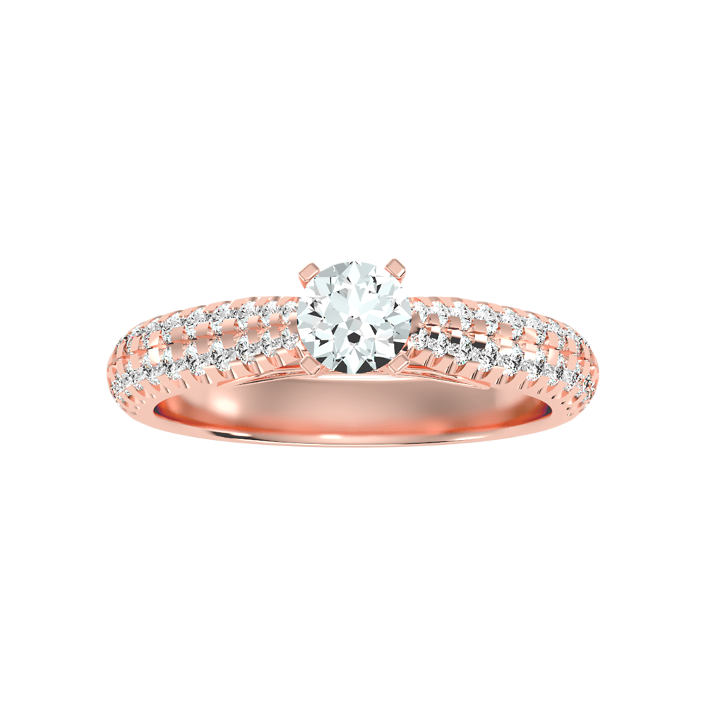 Bueno Solitaire Ring In 925 Sterling Silver - Seven