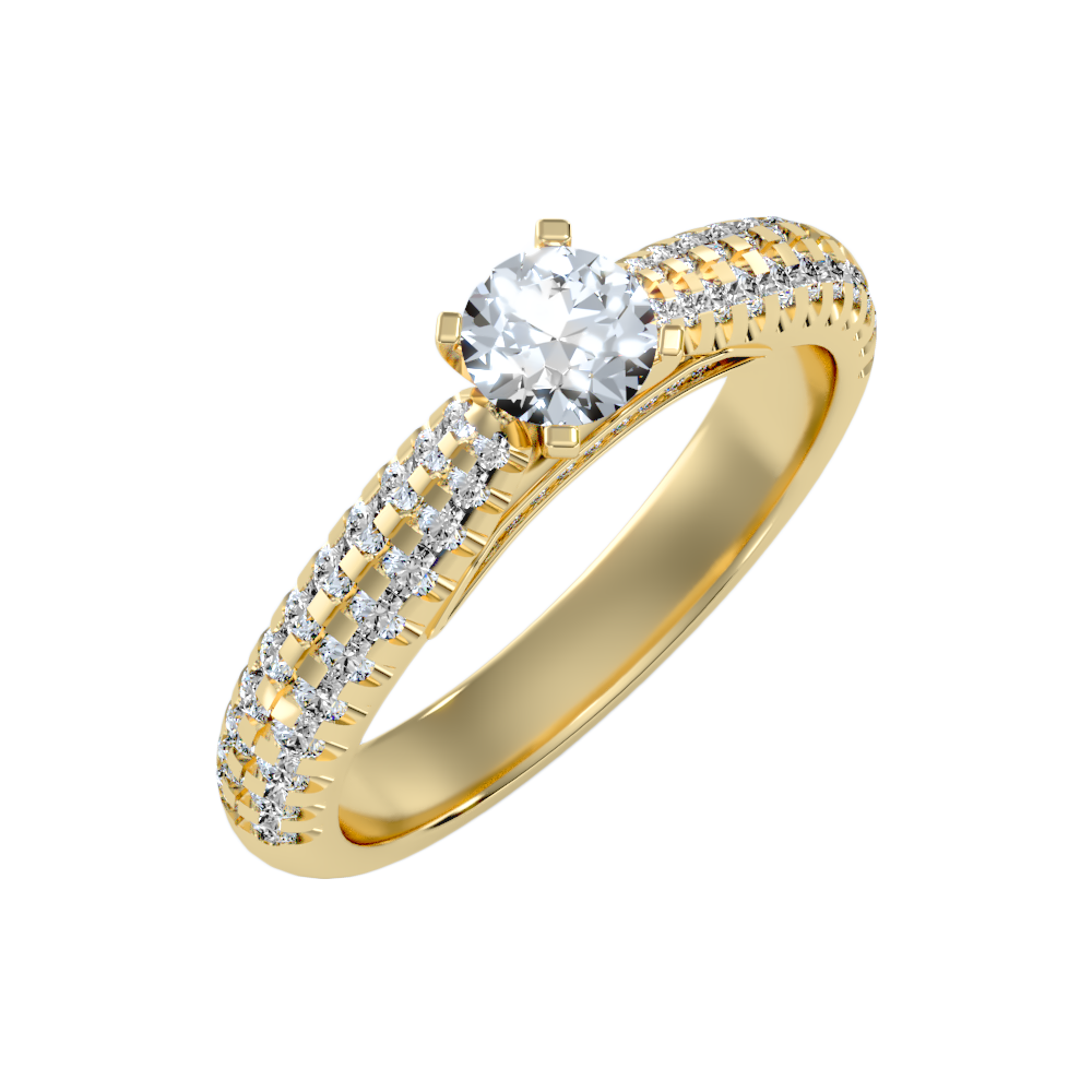 Bueno Solitaire Ring In 925 Sterling Silver - Nine
