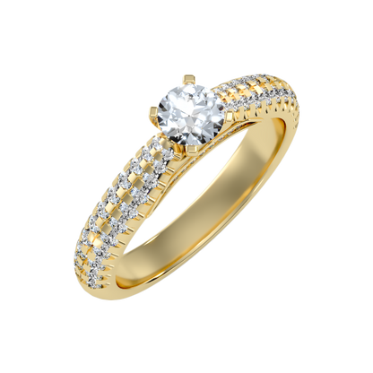 Bueno Solitaire Ring In 925 Sterling Silver - Nine