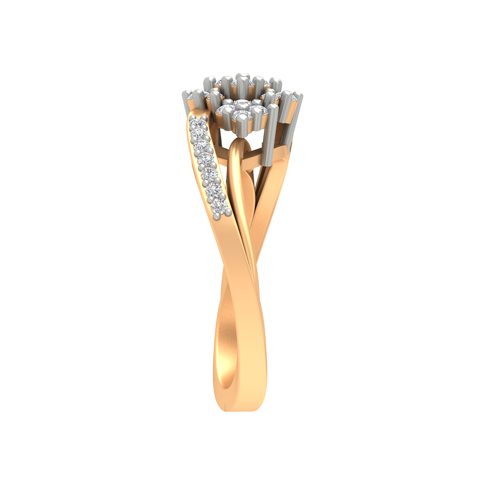 Bunch Tigged Cocktail Ring In 925 Sterling Silver - Eleven