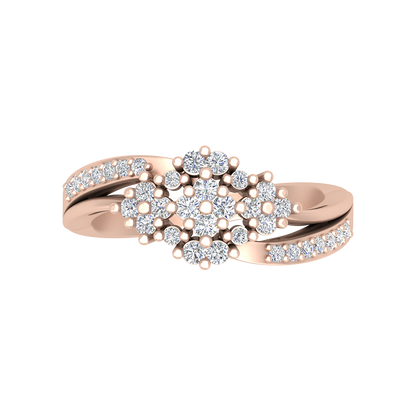 Bunch Tigged Cocktail Ring - Two