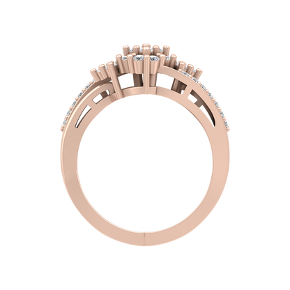 Bunch Tigged Cocktail Ring In 925 Sterling Silver - Four