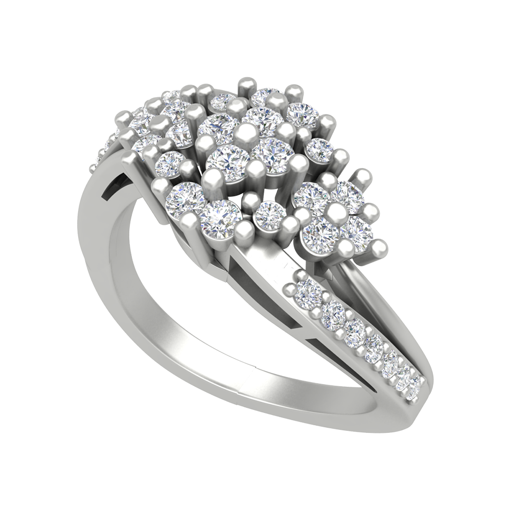 Bunch Tigged Cocktail Ring - Five