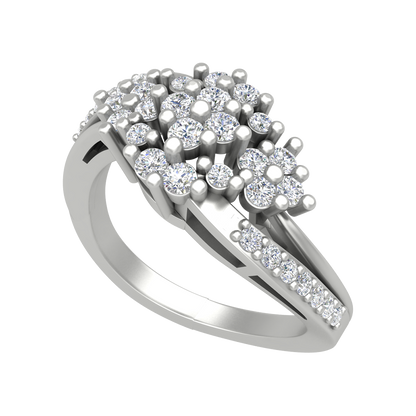 Bunch Tigged Cocktail Ring - Five