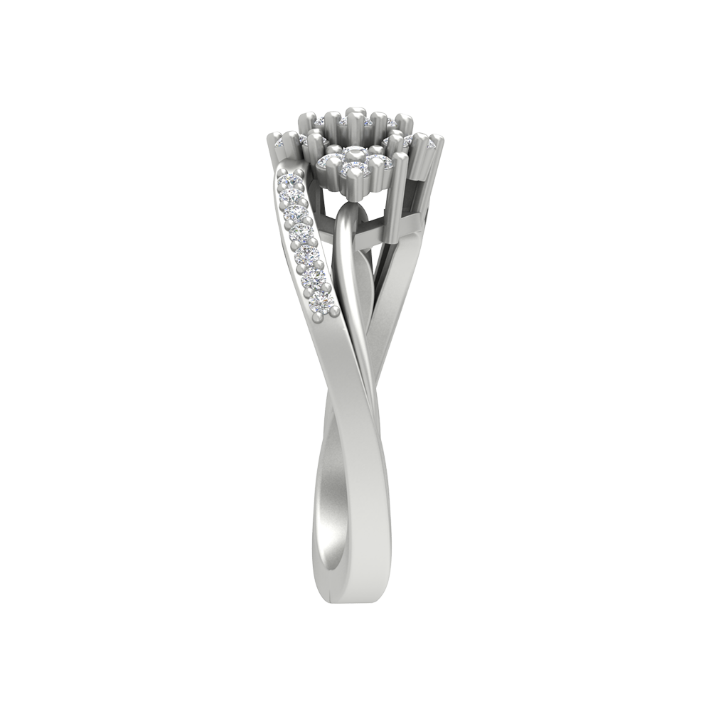 Bunch Tigged Cocktail Ring In 925 Sterling Silver - Seven