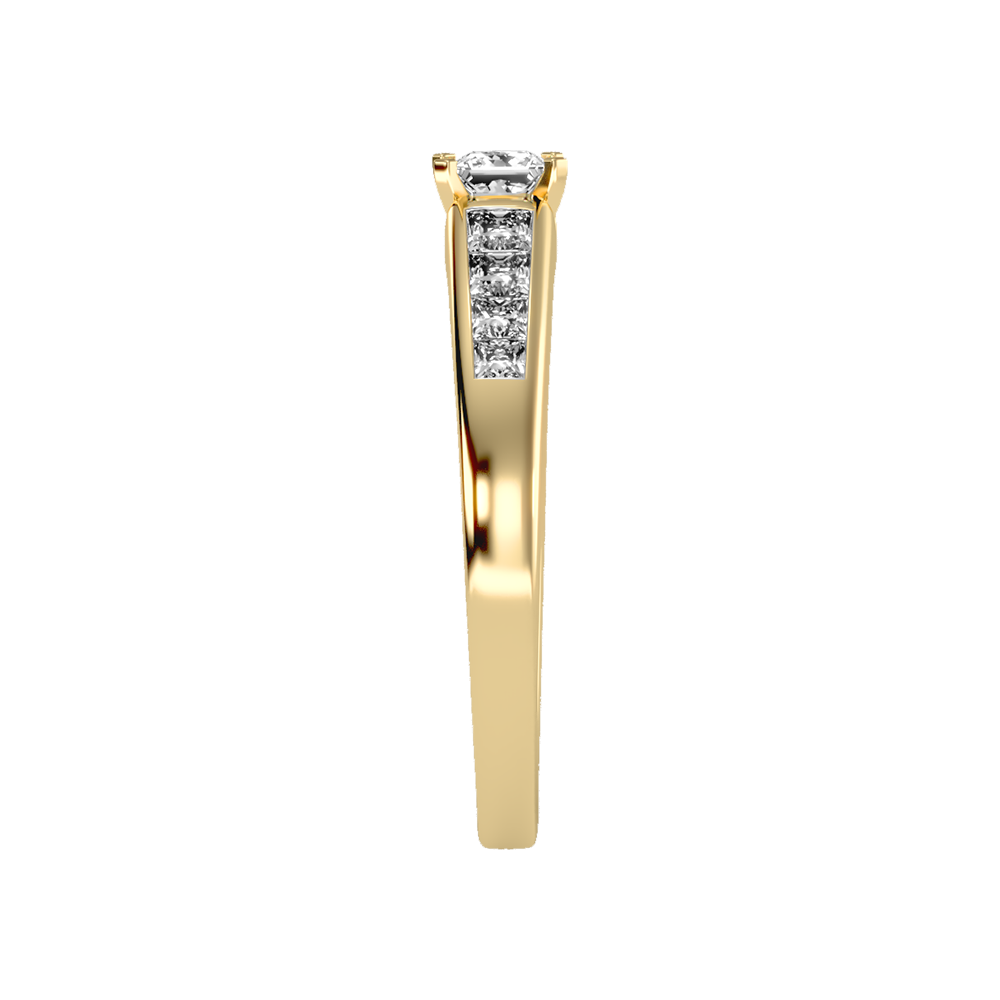 Burning Solitaire Ring In 925 Sterling Silver - Eleven
