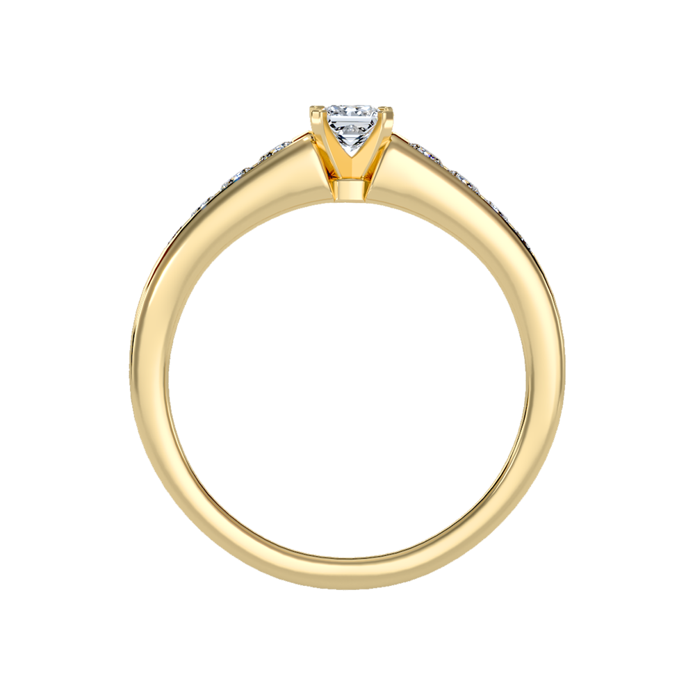 Burning Solitaire Ring In 925 Sterling Silver - Twelve