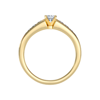 Burning Solitaire Ring In 925 Sterling Silver - Twelve